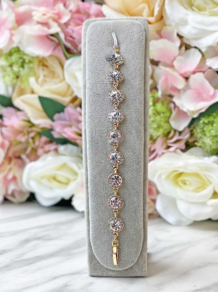 Halo Crystal Bracelet - Gold / Silver